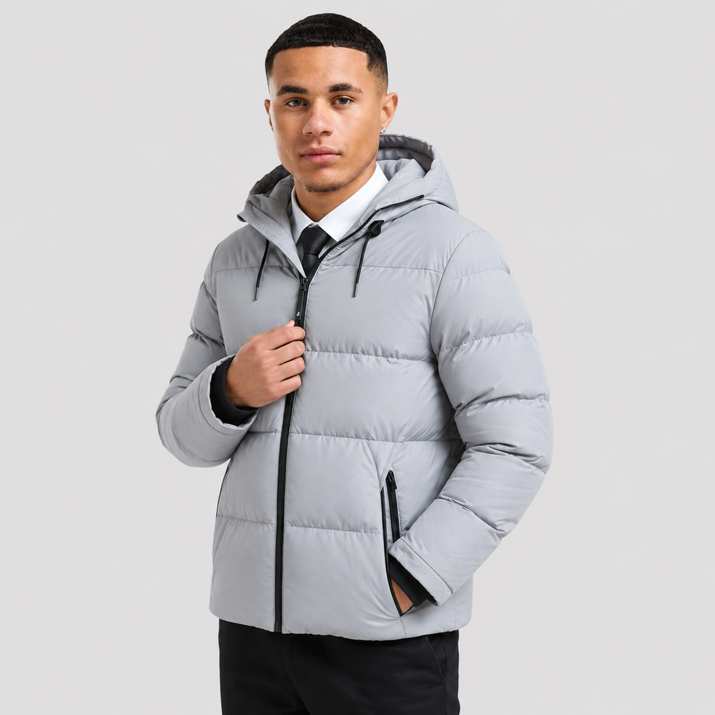 Men's Casual Jacket - Polyester Solid Color Outerwear