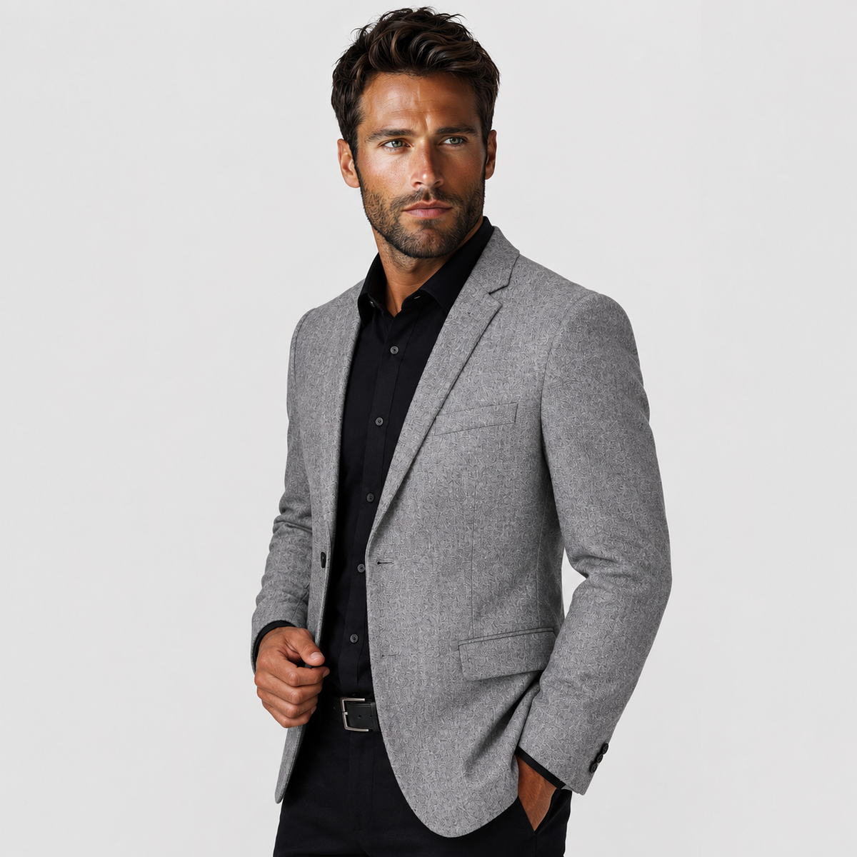 Men's Casual Blazer - Slim Fit Single-Breasted Jacket