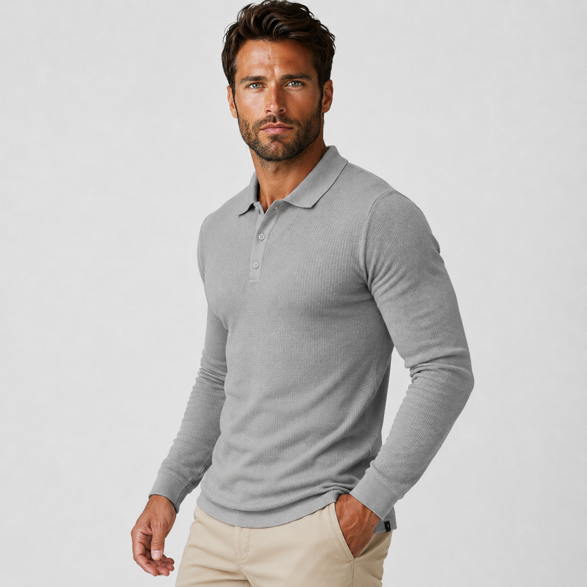 Men's Striped Long Sleeve Shirt - Casual Everyday Top