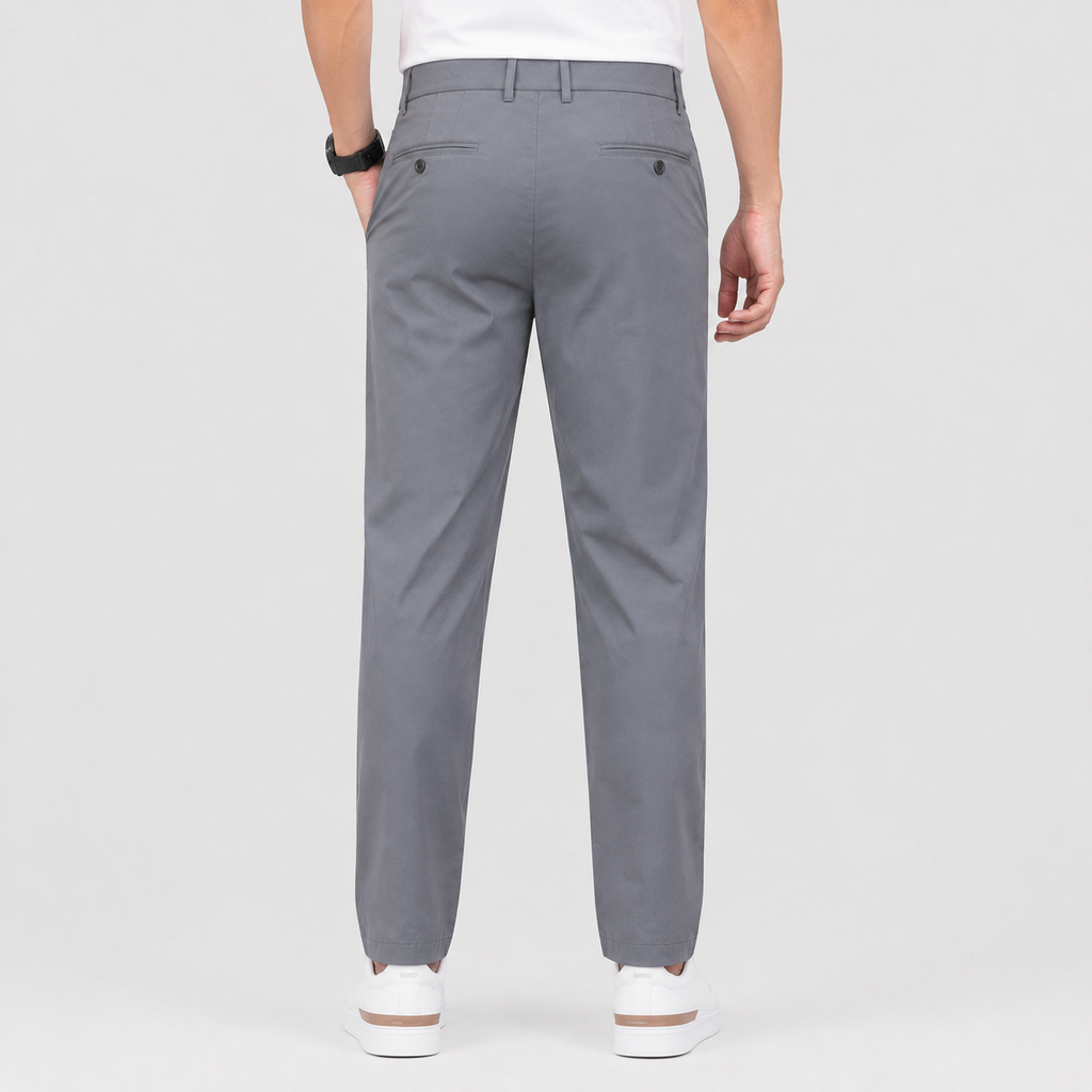 Men's Straight Leg Pants - Stretch Polyester Lightweight