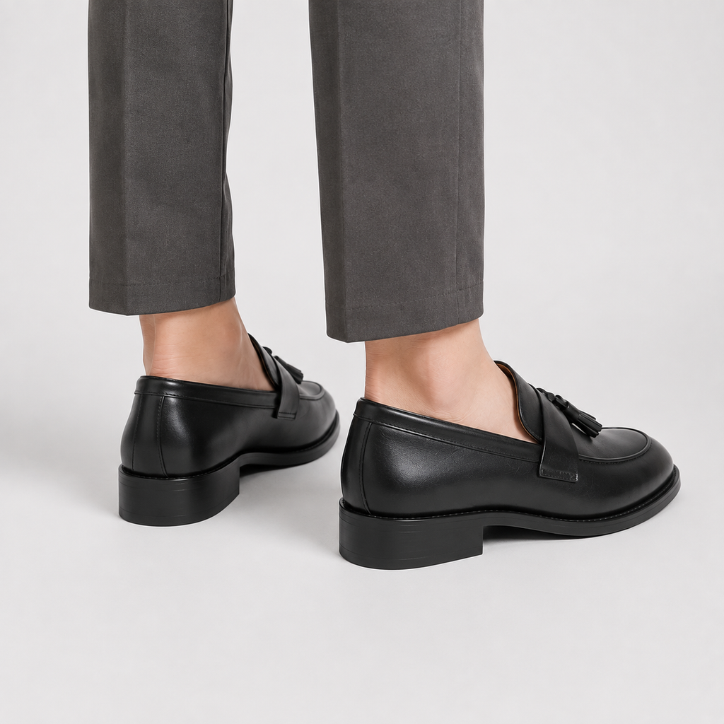 Men's Tassel Loafers - Microfiber Leather Dress Shoes