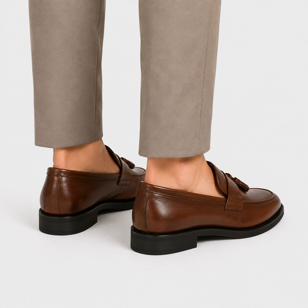 Men's Tassel Loafers - Microfiber Leather Dress Shoes