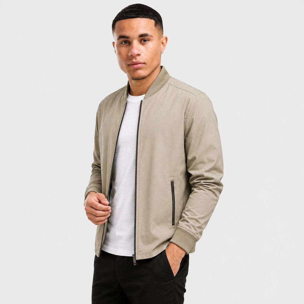Men's Baseball Jacket - Long Sleeve Casual Style