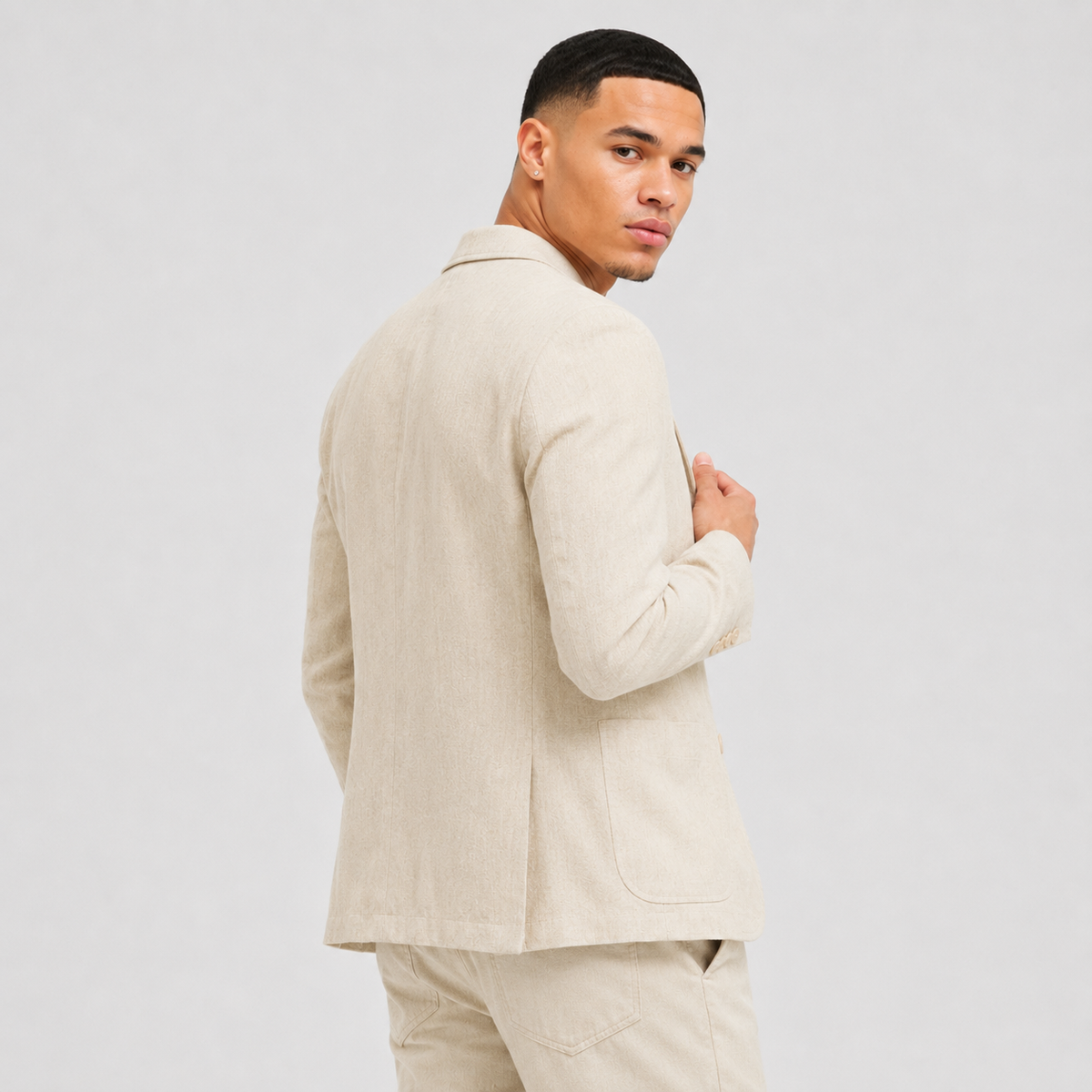 Men's Linen Blazer - Lightweight Relaxed Fit Casual Jacket