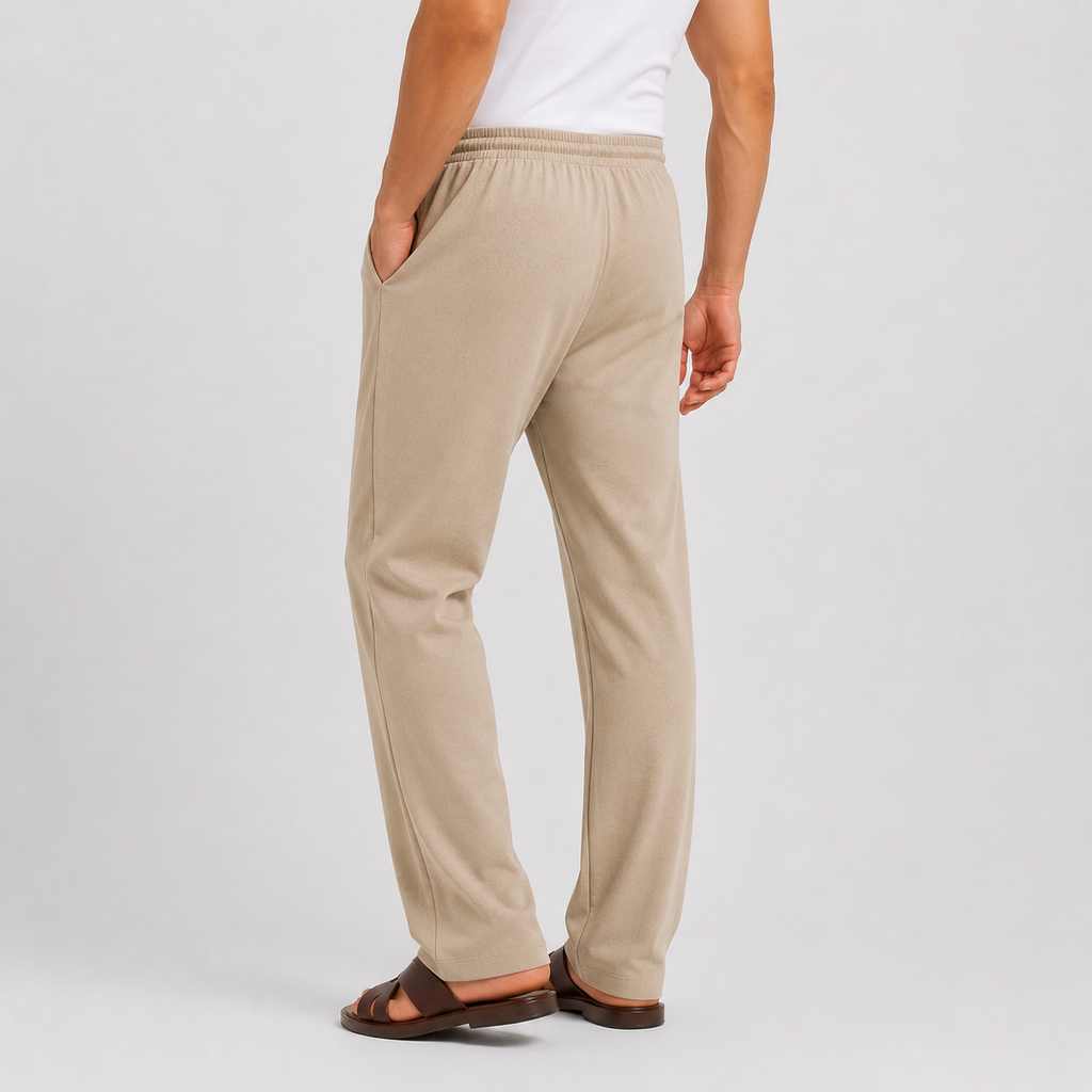 Men's Cotton Trousers - Slim Fit Casual Pants