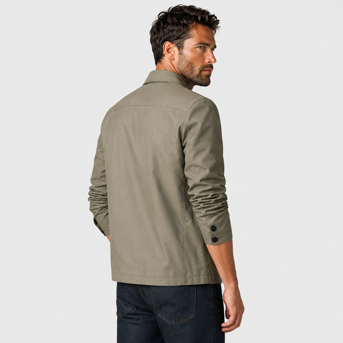 Men's Lapel Jacket - Solid Color Loose Fit Casual Style