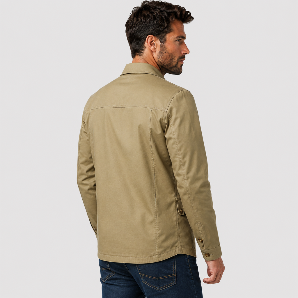 Men's Cotton Jacket - Slim Fit Lightweight Casual Jacket