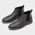 Men's Chelsea Boots - Vintage PU Round Toe Rubber Sole