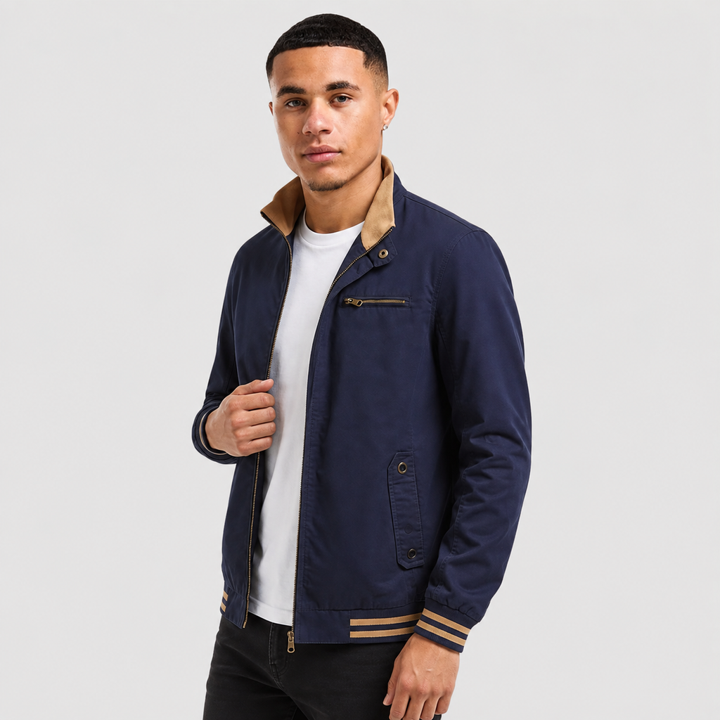 Men's Cotton Jacket - Washed Casual Spring Fall Coat