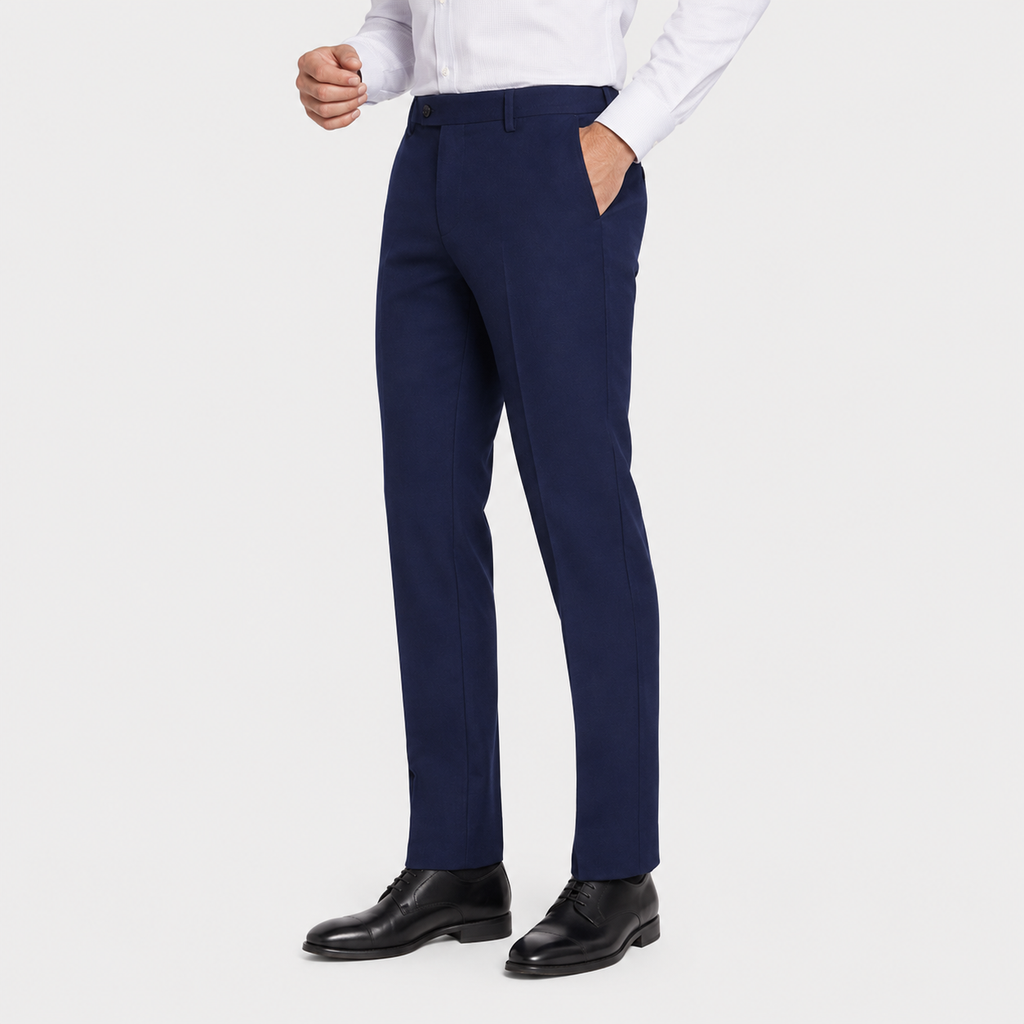 Men's Tailored Trousers - Draped Full-Length Formal Pants