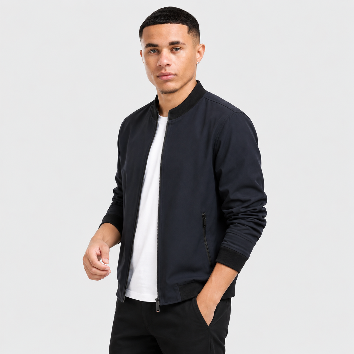 Men's Baseball Jacket - Long Sleeve Casual Style