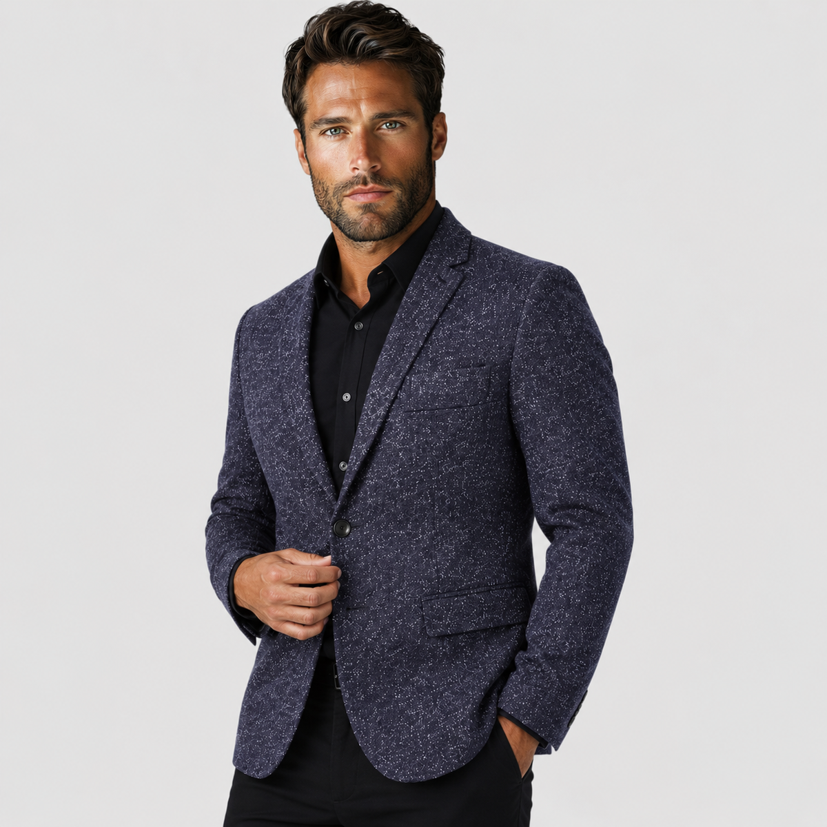 Men's Casual Blazer - Slim Fit Single-Breasted Jacket