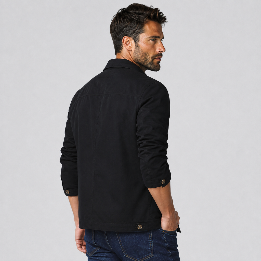 Men's Cotton Jacket - Slim Fit Lightweight Casual Jacket