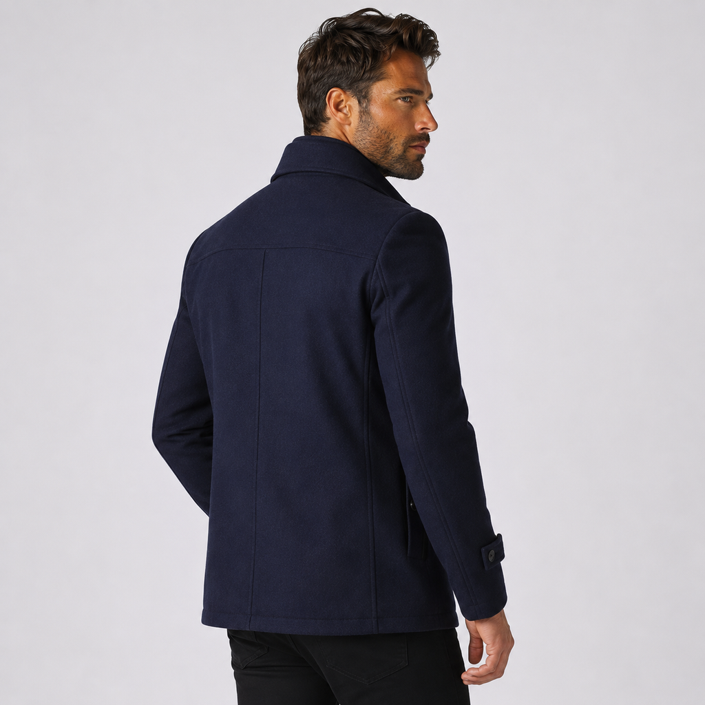 Men's Woolen Overcoat - Thick Single-Breasted Loose Fit