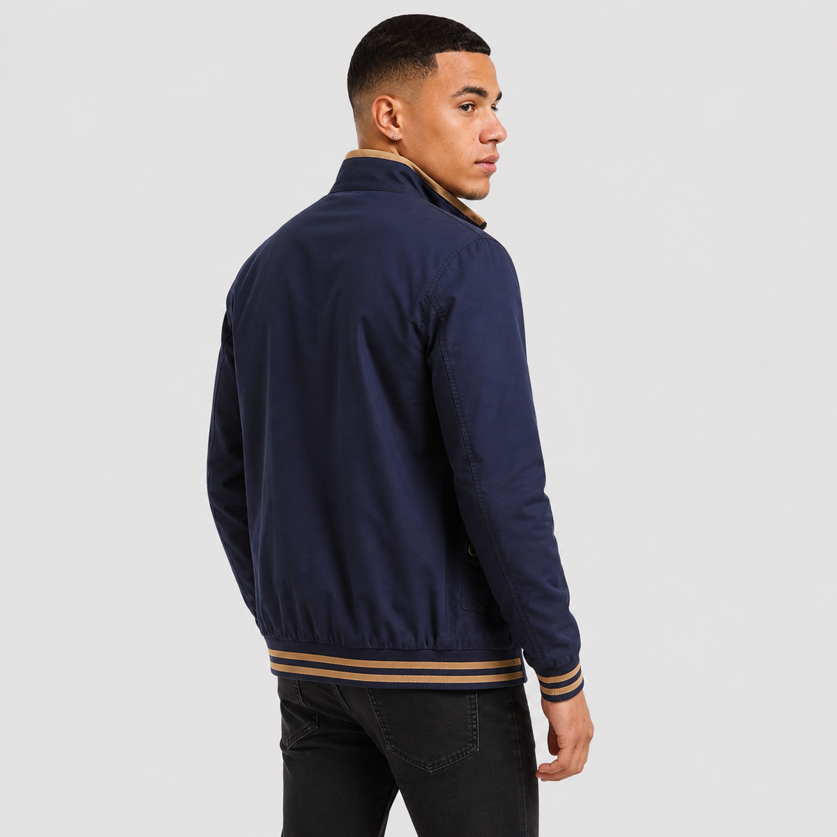 Men's Cotton Jacket - Washed Casual Spring Fall Coat