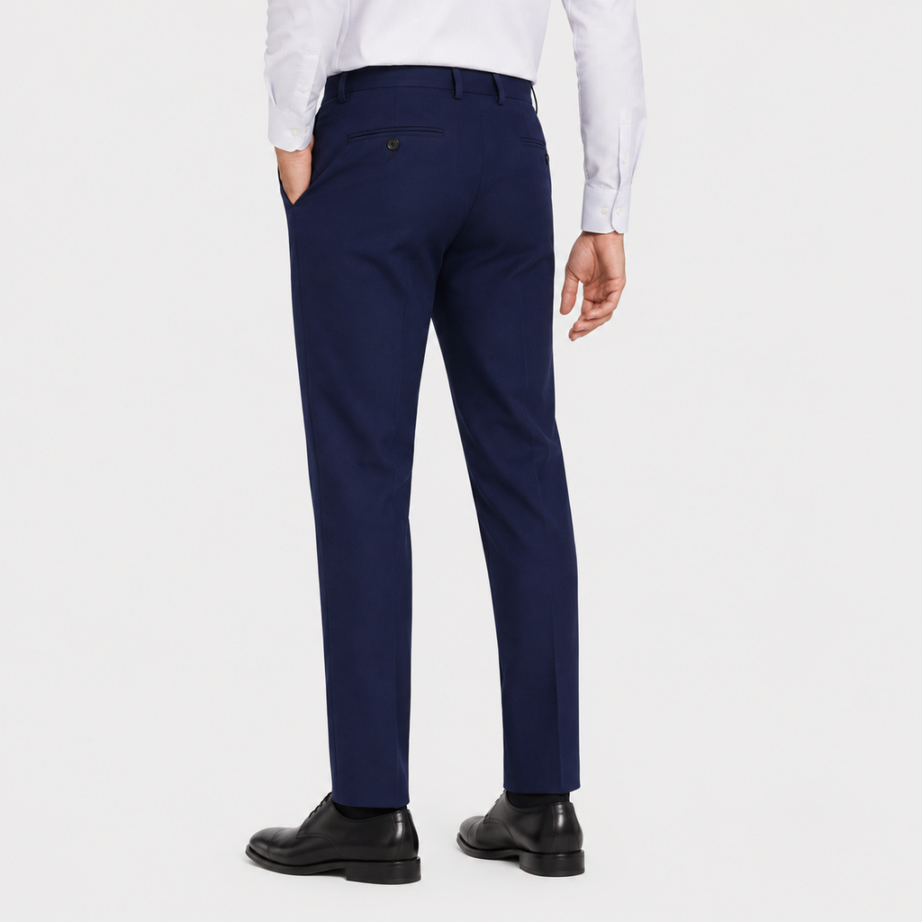 Men's Tailored Trousers - Draped Full-Length Formal Pants