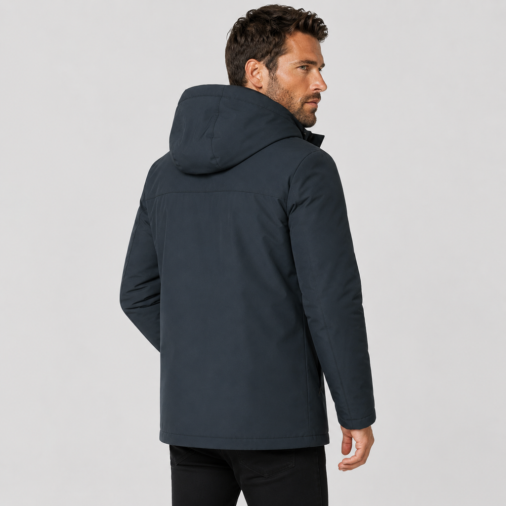 Men's Hooded Winter Jacket - Warm Thickened Casual Coat