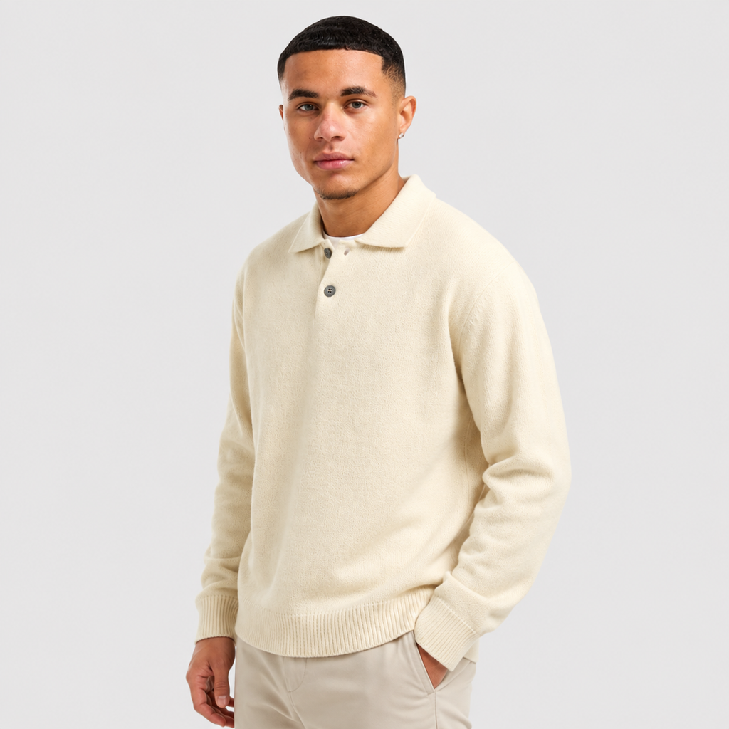 Men's Pullover Sweater - Loose Fit Long Sleeve Casual