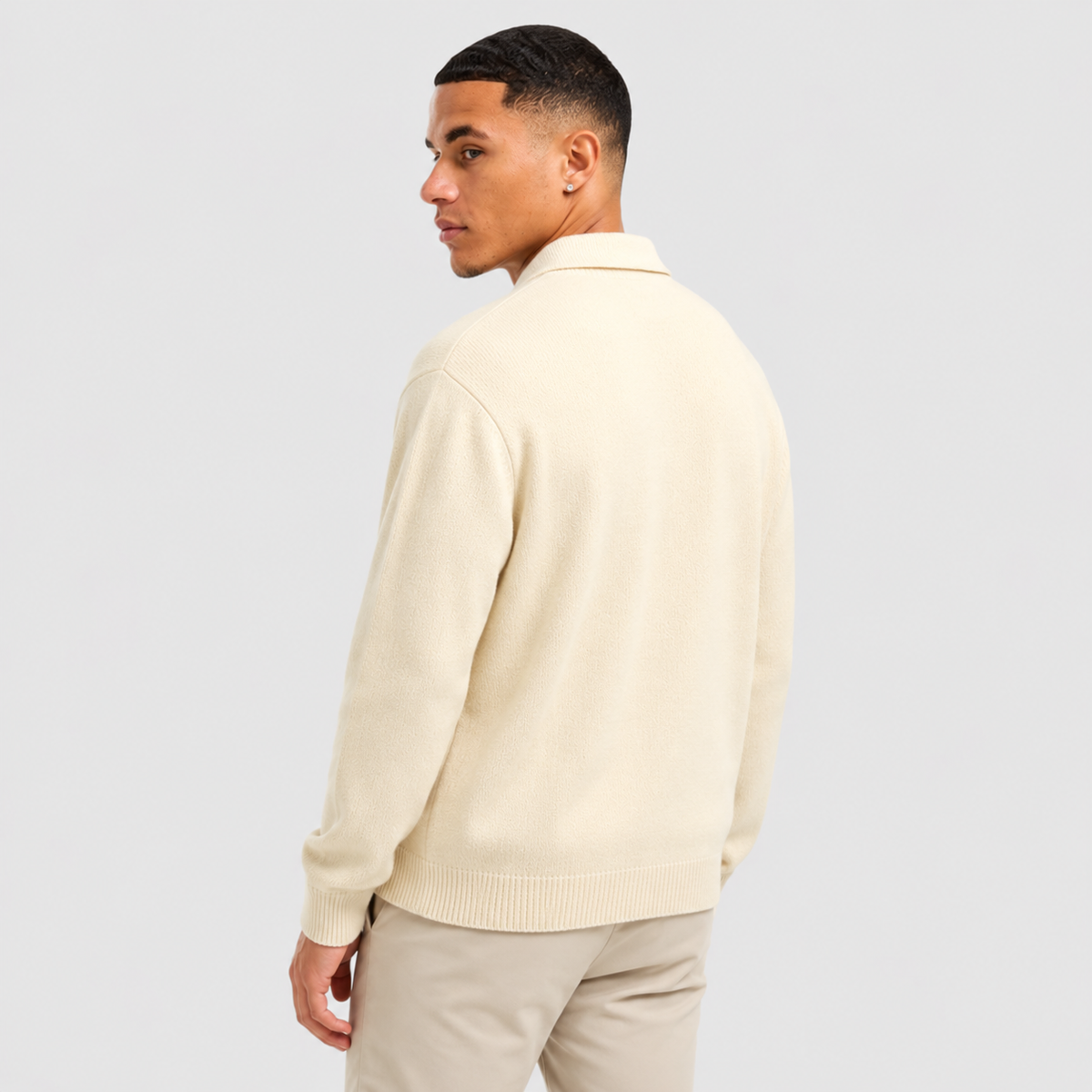 Men's Pullover Sweater - Loose Fit Long Sleeve Casual