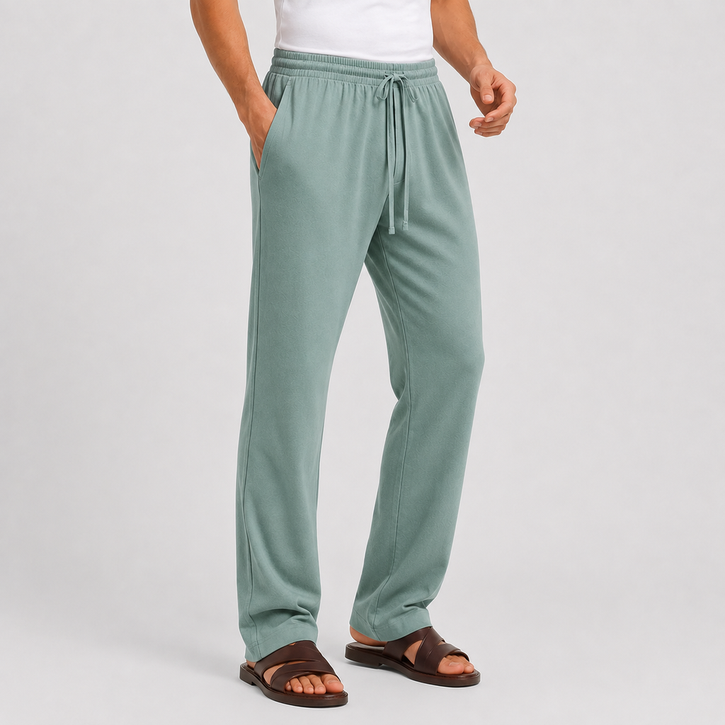 Men's Cotton Trousers - Slim Fit Casual Pants
