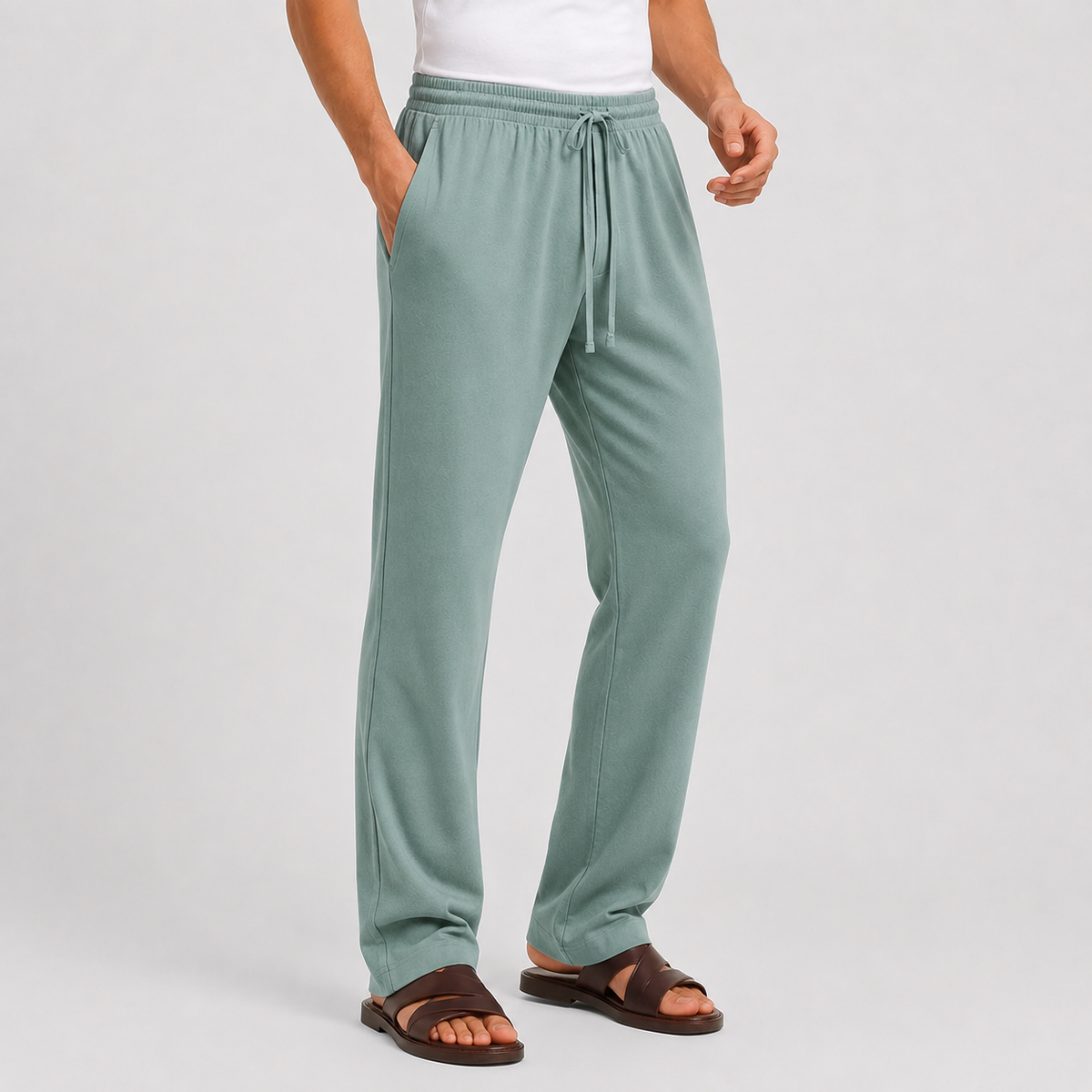 Men's Cotton Trousers - Slim Fit Casual Pants