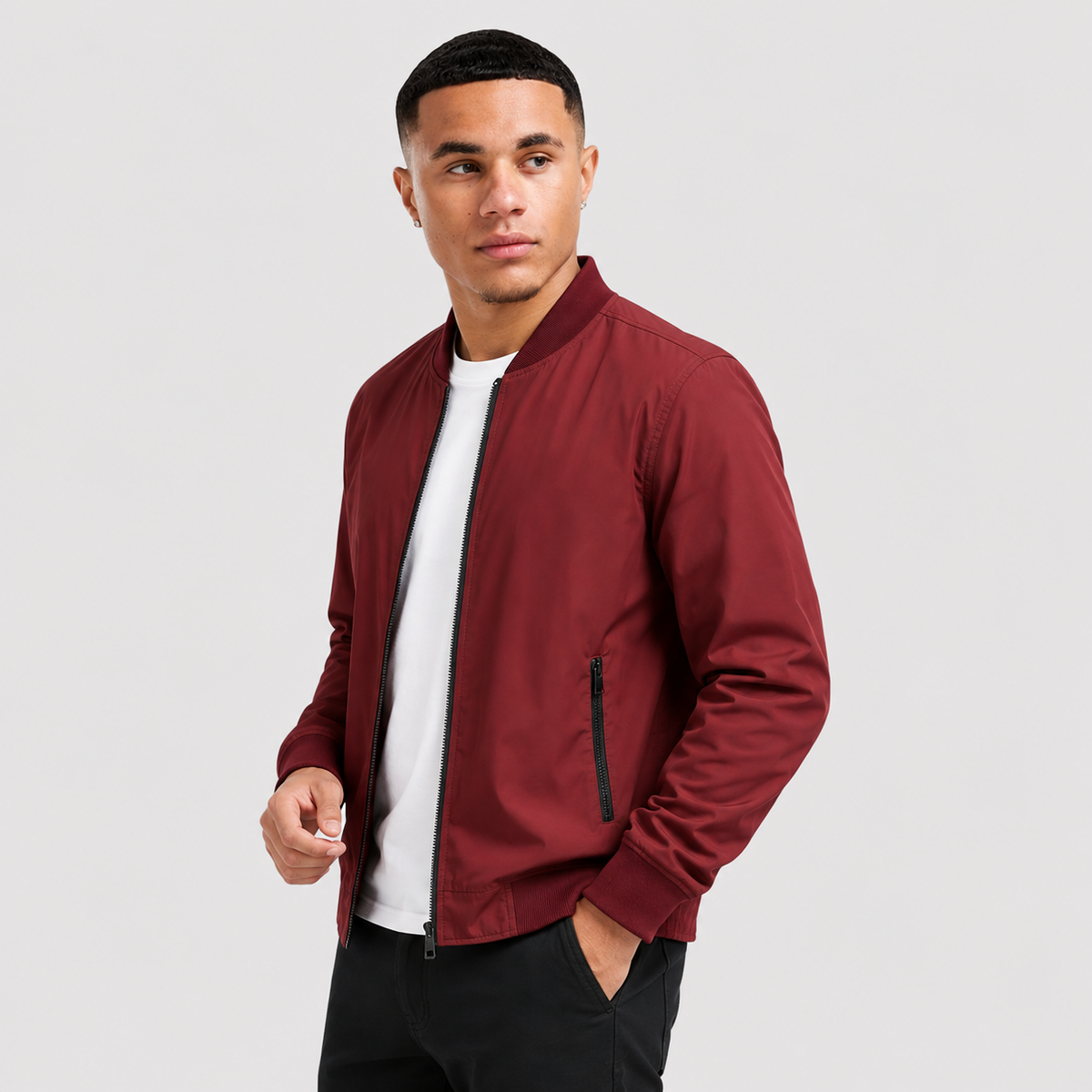 Men's Baseball Jacket - Long Sleeve Casual Style