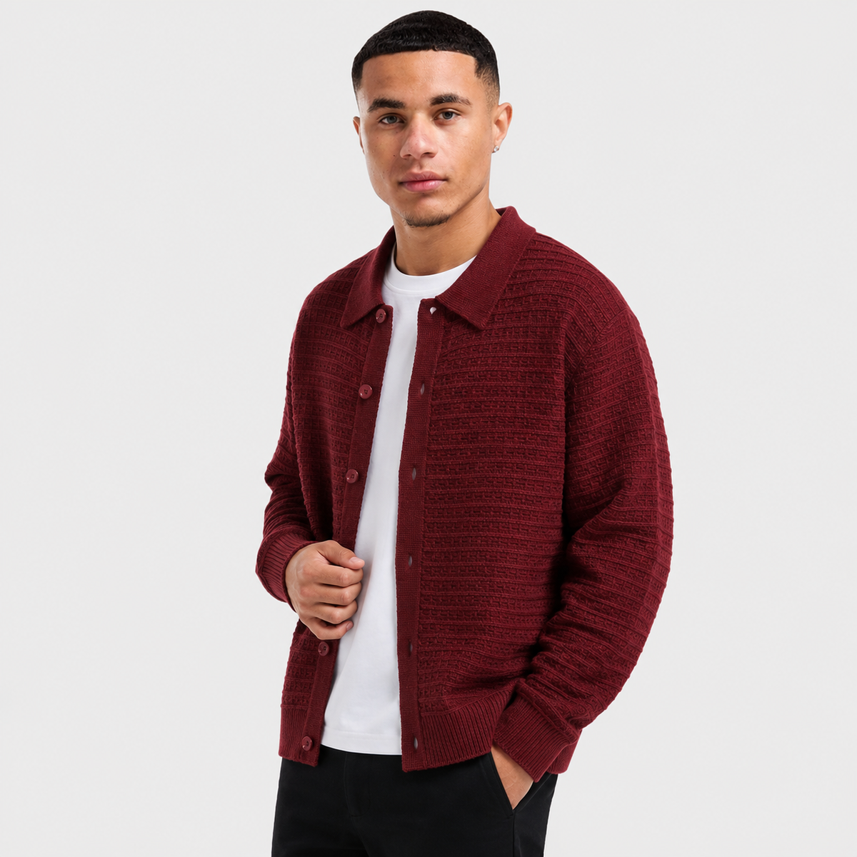 Men's Cardigan Sweater - Casual Everyday Layering Style