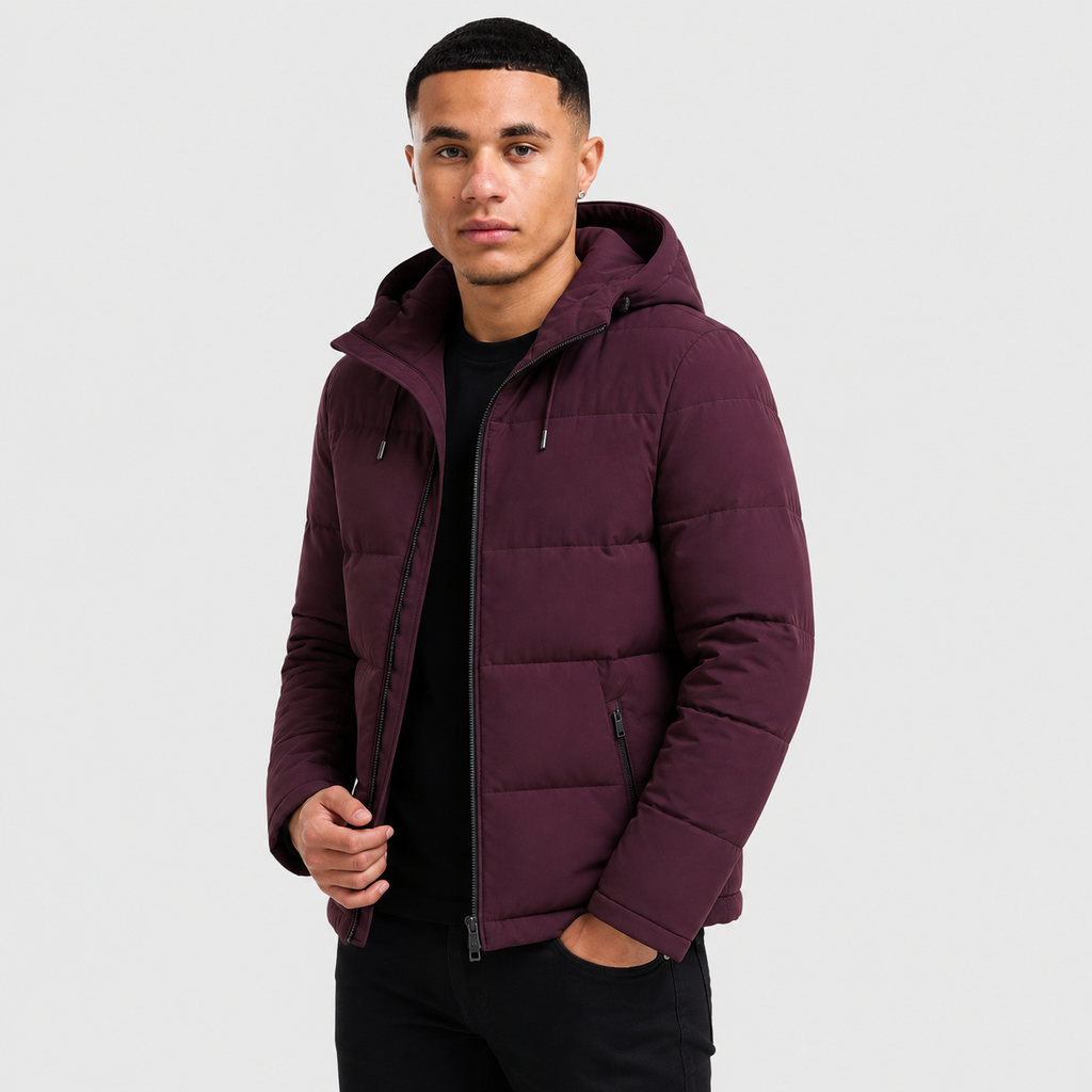 Men's Casual Jacket - Polyester Solid Color Outerwear