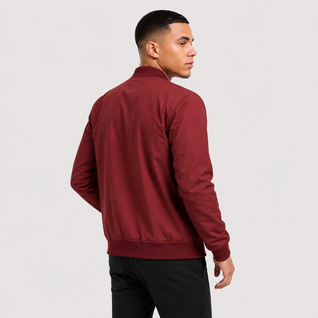 Men's Baseball Jacket - Long Sleeve Casual Style