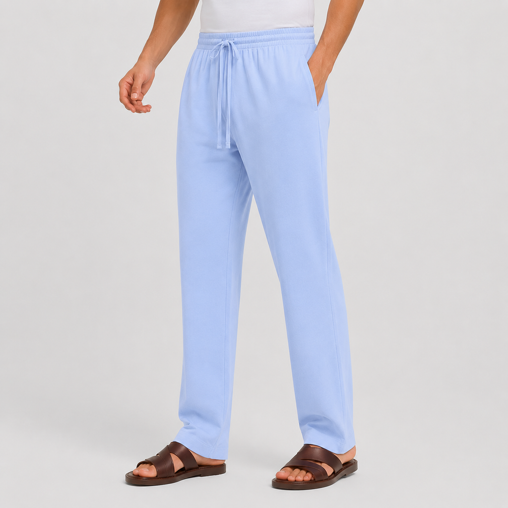 Men's Cotton Trousers - Slim Fit Casual Pants
