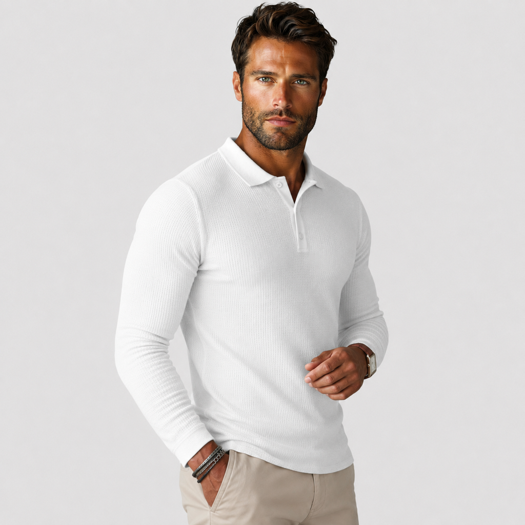 Men's Striped Long Sleeve Shirt - Casual Everyday Top
