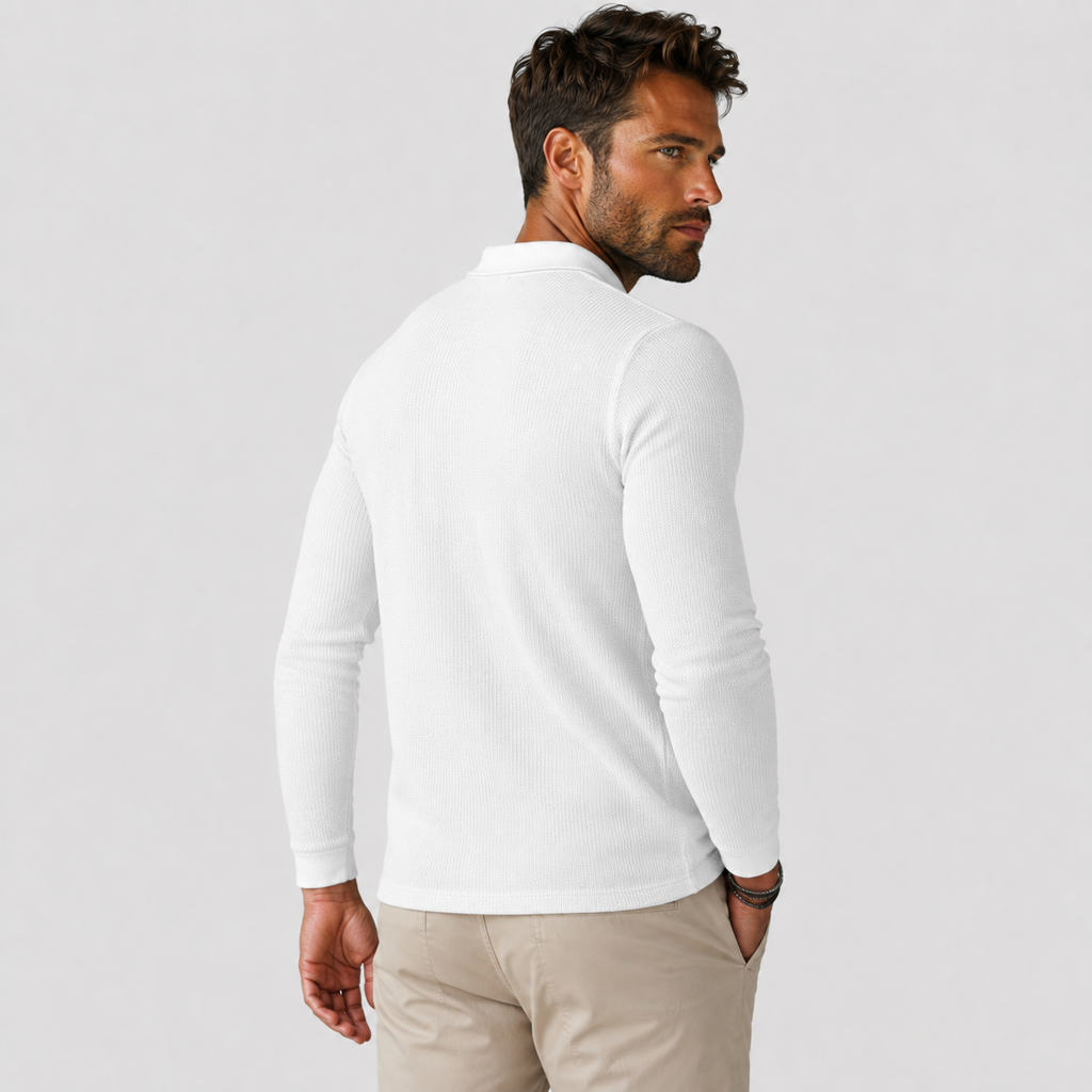 Men's Striped Long Sleeve Shirt - Casual Everyday Top