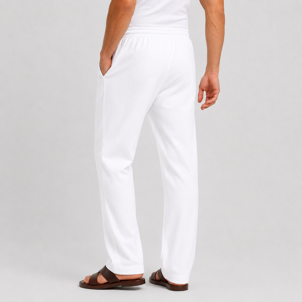 Men's Cotton Trousers - Slim Fit Casual Pants