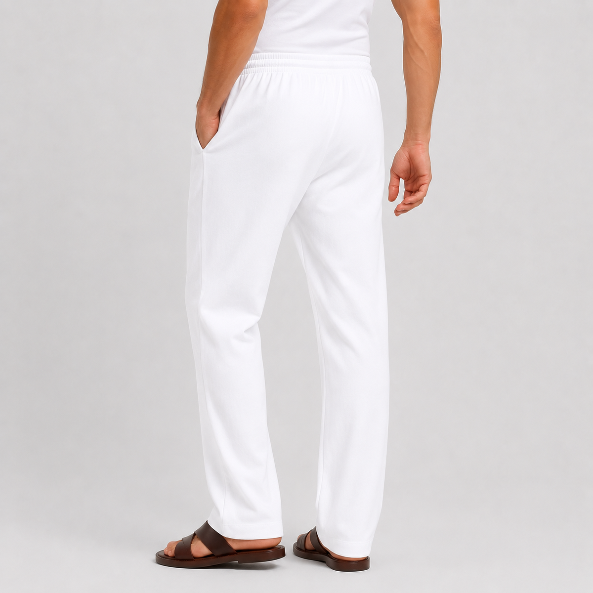 Men's Cotton Trousers - Slim Fit Casual Pants