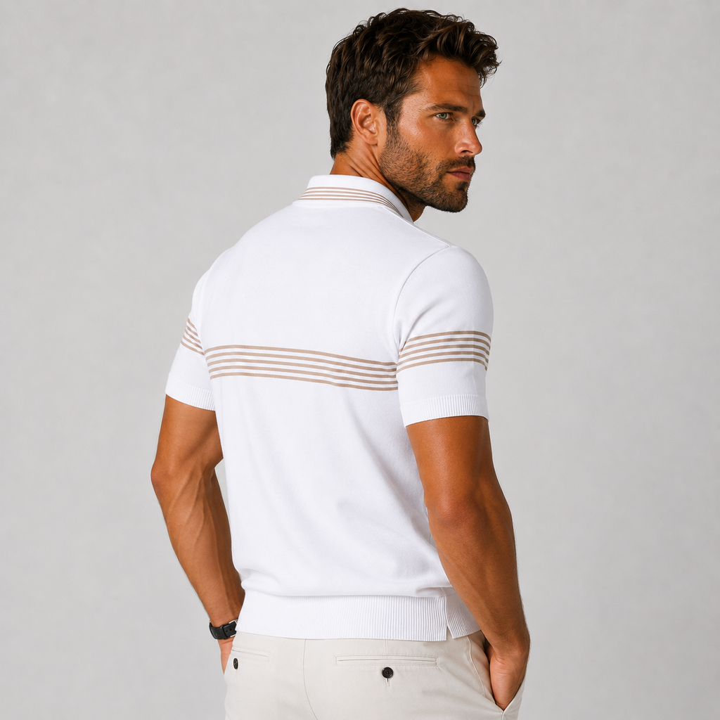Men's Striped Shirt - Short Sleeve Business Casual Summer