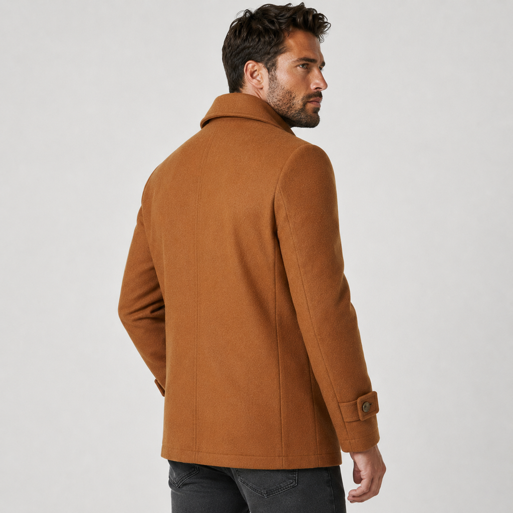 Men's Woolen Overcoat - Thick Single-Breasted Loose Fit